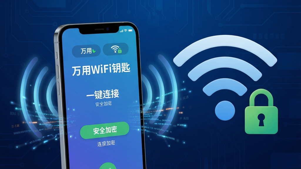 ���壺һ�������ֻ���Ļ����ʾ������WiFiԿ�ס�APP�����ӳɹ����棬��Χ������WiFi�źŲ��ƺ������������Ĺ�Ч�����֣��ֻ�λ�ڻ�������ƫ���Ҳศ�ԷŴ��WiFiͼ�����ɫ��ȫ��ͼ�ꣻ�Ű棺���þ��й�ͼ������Ϊ���������ɫ�Ƽ������������ϵ�����������ע������WiFiԿ�ס�������ִ���ƽ����������ɫ�������Ҹ��пƼ��У�ϸ�ڣ��ֻ���Ļ�ڿɼ���һ�����ӡ�������ȫ���ܡ���������WiFi�źŲ��Ƴʷ���״�����ʣ�8K��������Ⱦ���ɾ��޶���Ԫ�ء�