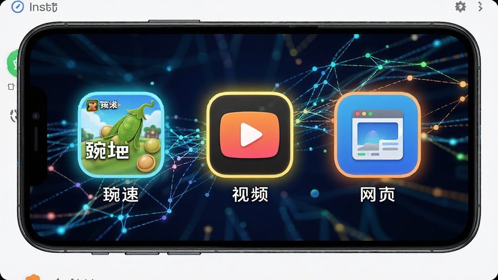 �㶹���ٶೡ��ģʽ�л����棬�ֻ���Ļ��չʾ��Ϸ����Ƶ����ҳ����ͼ�꣬�ֱ������ʾ������Ϊ��̬����������ɫ�������������Ѻã������������޶�������