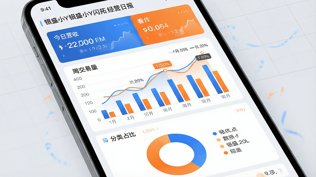 ���壺��ʢСY����APP��Ӫ����ҳ�棬������ͼ����״ͼչʾ�������ơ����֣�ҳ�涥��Ϊ������Ӫ�ա����ֿ��壬�в�Ϊ�ܽ�������״ͼ���ײ�Ϊ����ռ�Ȼ���ͼ���Ű棺ͼ�����ֱ��������ݱ�ǩ����������Ϊǳ��ɫ���񡣷����ҵ���ܷ����ɫ������ɫ���ɫ�Աȣ�ͼ����̬����Ч����ϸ�ڣ���Ļ����ʾ����ʢСY���� ��Ӫ�ձ������⣬�ؼ����ݸ��������ʣ��߷ֱ��ʣ�ͼ����Եƽ��������ɾ������ࡣ