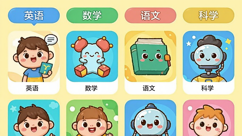 �����ѧAPP�����ݿ�ҳ�棬��������ʽչʾ����γ̷��棬�С�Ӣ�������ѧ���������ġ�������ѧ���ȷ����ǩ��������ͨ�ɰ���ɫ�ʷḻ������Ϊ����ɫ�����ʸɾ����޶������֣����ֺ����γ���Դ