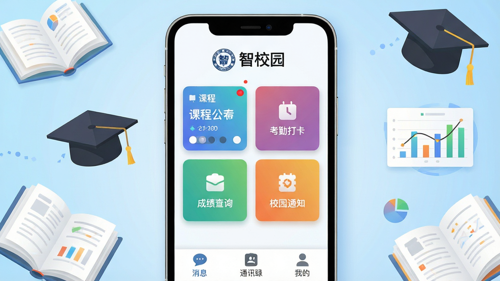 ���壺�����ֻ���Ļչʾ��У԰app�����棬�Ϸ���ʾ
