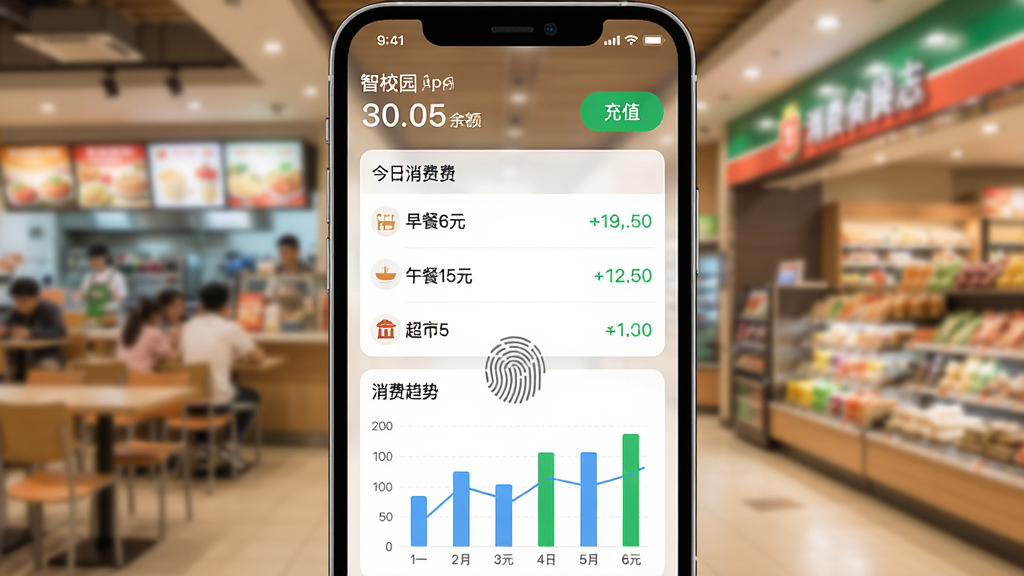 ���壺��У԰app�����Ѽ�¼ҳ�棬��ʾ���������б������6Ԫ�����15Ԫ������5Ԫ�����������������