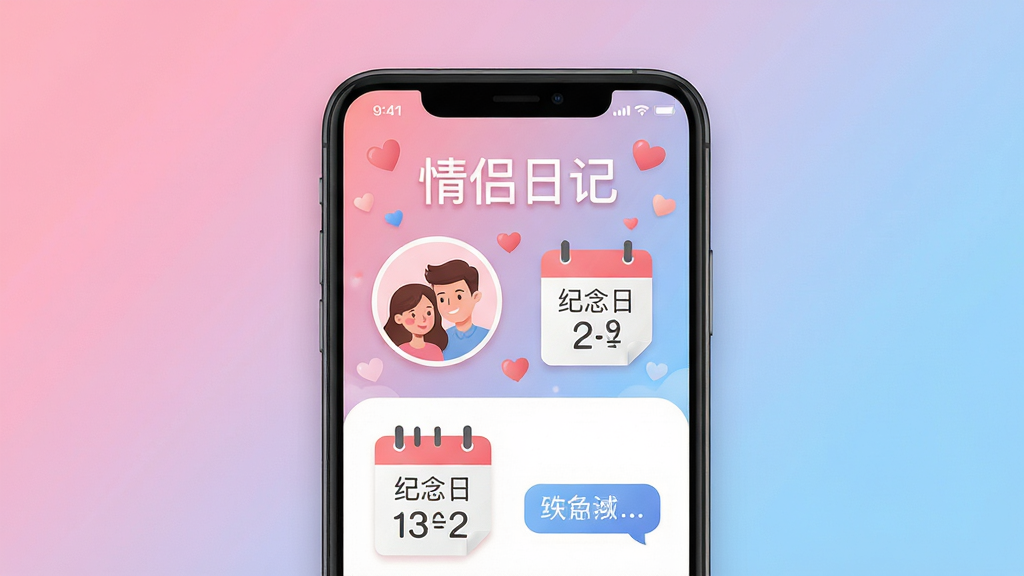 ���壺�����ռ�����������չʾ���ֻ���Ļ��������ʾ�������ռǡ�����������ͷ�񡢼����յ���ʱ��Ԫ�ء����֣����й�ͼ���ֻ�Ϊ�Ӿ����ģ�����Ϊ��͵ķ������䡣�Ű棺����Ԫ�ش������£�ͻ���������ơ����������������ƽ���廭���ɫ��������ܰ��ϸ�ڣ���Ļ�ڿɼ�����ͼ�ꡢ������ǺͶԻ����ݣ����廭��ɾ��޶���Ԫ�ء����ʣ�������Ⱦ����Ӱ��ͣ��ʸ�ϸ�塣