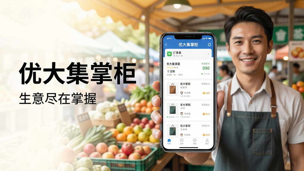 ���壺һλ�����ֳ������ֻ�����Ļ��ʾ���Ŵ��ƹ�App�Ķ����������棬������æµ����ļ��е��ڡ����֣��ֻ�λ���Ӿ�����ƫ�ң�������׷������֡��Ŵ��ƹ񡱣��·�һ��С�֡����⾡�����ա����Ű棺���ֱ���+�ֻ�����+������������η��������дʵ���ůɫ��������������ͻ��רҵ���׺͡�ϸ�ڣ��ֻ���Ļ����չʾ�����б�����Ʒͼ������UI����ִ����������΢Ц���������߲�ˮ��̯λ�����ʣ�4K���壬�ɾ����޶���Ԫ�ء�