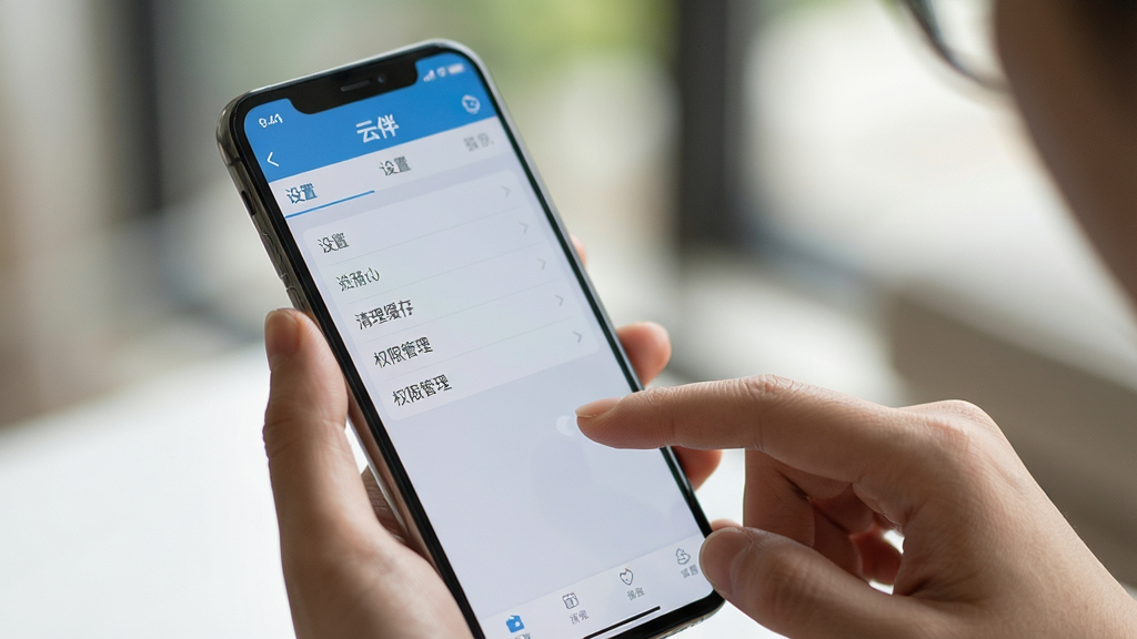 ���壺�û��ֳ��ֻ������ư�APP����Ļ��ʾ���ư顱���ý��档���֣��ֻ���д���û���ָ�����Ļ���Ű棺����ֱ�ۡ����дʵ��Ӱ����Ȼ�⡣ϸ�ڣ���Ļ�ɼ������á������������桱����Ȩ�޹�������ѡ�����ģ�������ʣ�����ʵ�ģ��ɾ����޶���Ԫ�ء�