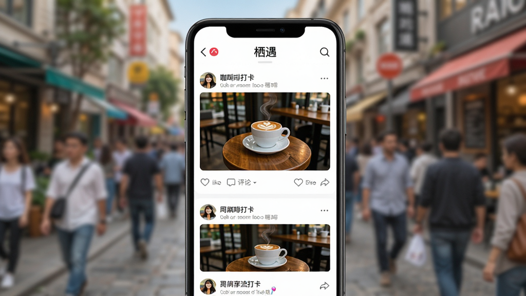 չʾ��������APP��ͬ�Ƕ�̬��Ϣ��ҳ�棬�ֻ���Ļ�����û������Ŀ��ȵ����Ƭ�ͼ�����֣��·���ʾ���޺�����ͼ�꣬��������ٲ������֣�������ģ���Ľֵ���Ⱥ��������������죬ͻ��ʵʱ������λ�÷��񣬻��ʸ���ɾ����޶���Ԫ��