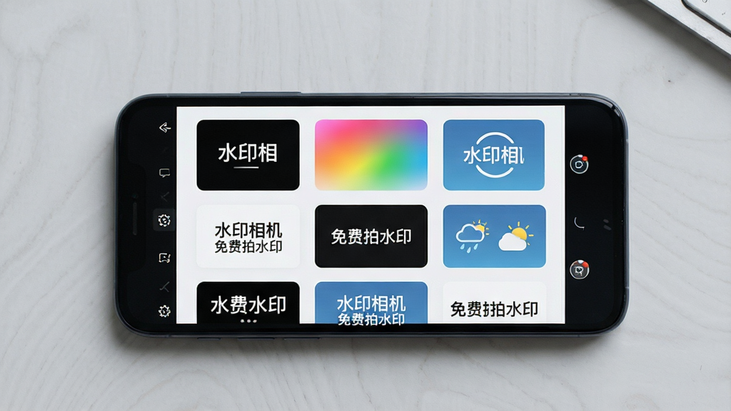 一张木桌上的手机俯拍图,手机屏幕展示