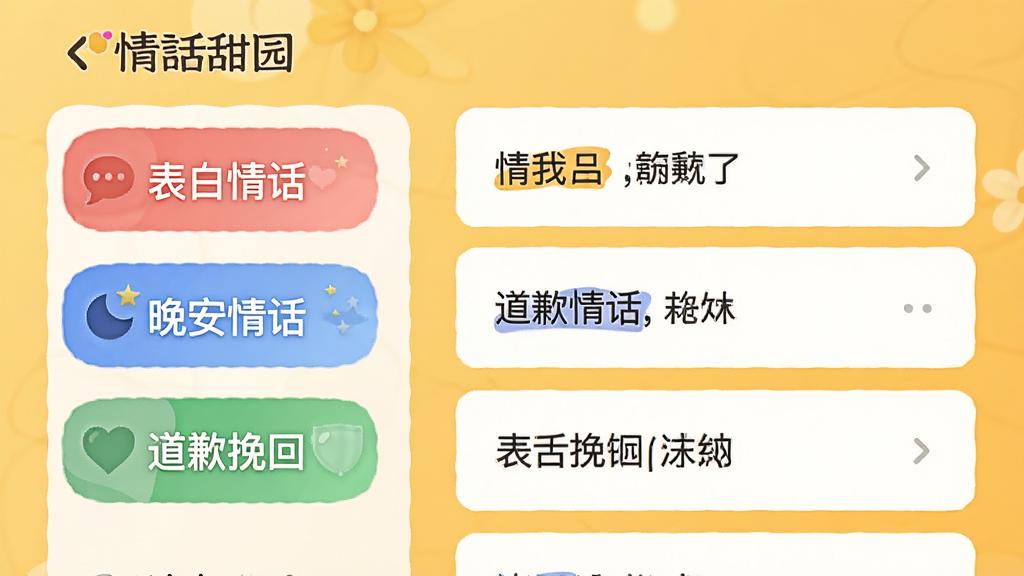 ��������Ϊ���黰��԰��Ӧ���ڲ������б����棬�����ʾ�������黰�����������黰��������Ǹ��ء��Ȳ�ɫ�����ǩ���Ҳ�Ϊ��Ӧʾ�����ӿ�Ƭ������Ϊů��ɫ�����������������Ϊ��ƽ��UI��ƣ�ϸ�ھ�ϸ�����ʸ��壬�ɾ��޶���Ԫ�ء�