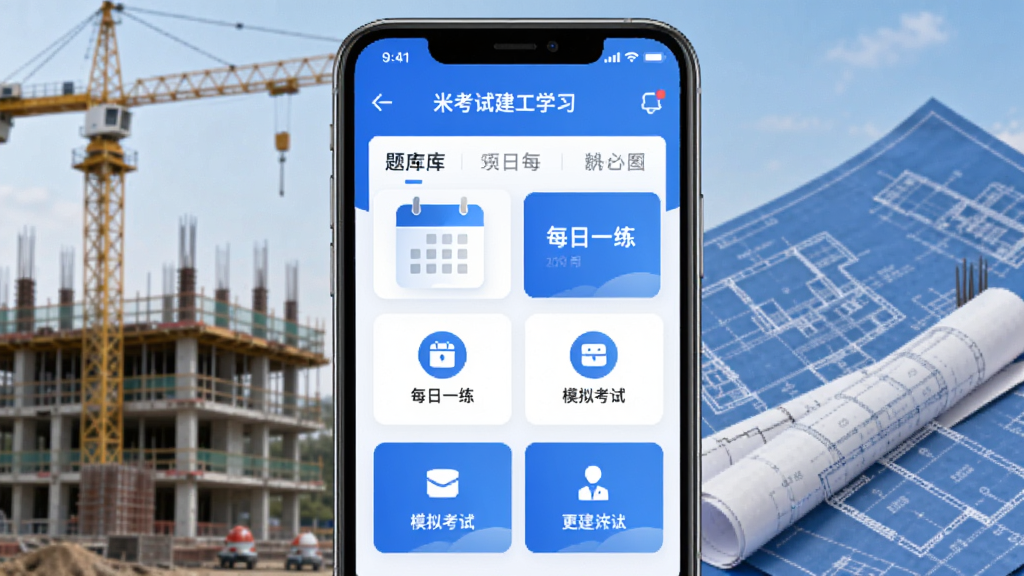 ͼƬչʾ�׿��Խ���App���ֻ������е������棬������������ࡢÿ��һ����ģ�⿼�ԵȺ��Ĺ���ģ�飬����Ϊ���������빤��ͼֽԪ�أ����������ִ�����ɫ������Ϊ�������ʸɾ�������ͻ����������ѧϰ��Χ���޶���Ԫ�ء�