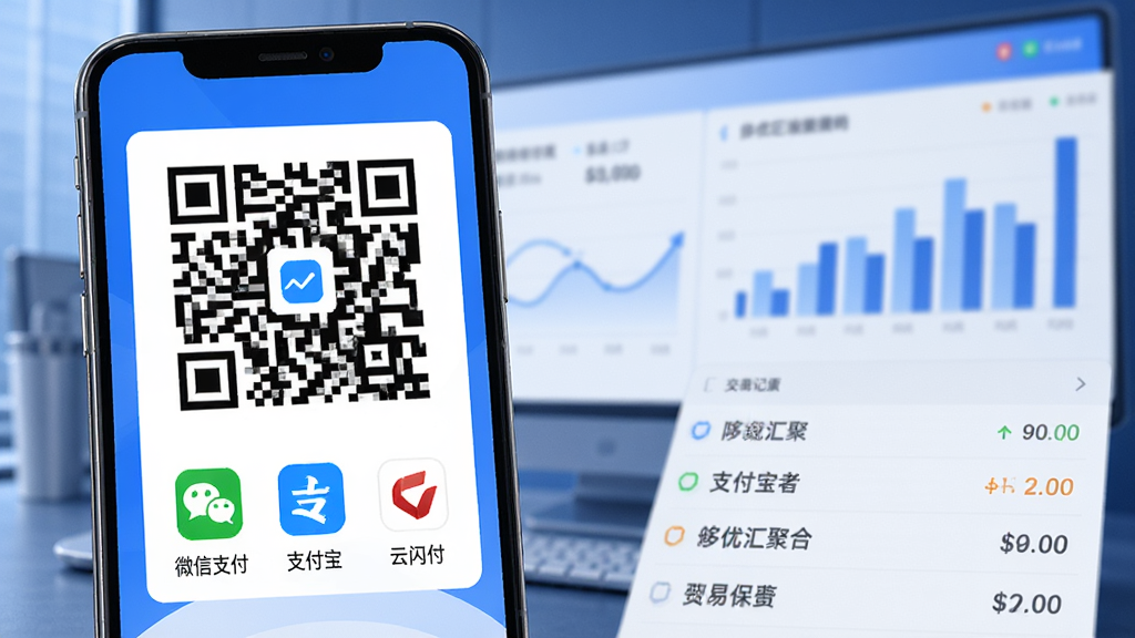 ���Ż�ۺ��տ��빦�ܽ��棬�ֻ���Ļչʾһ����ά�룬�·��С�΢��֧������֧������������������Сͼ�꣬����Ϊ�����񣬴�������ͼ���ͽ��׼�¼���������רҵ��ɫ�����ף�ϸ�ڷḻ�����ʸ����޶���Ԫ��