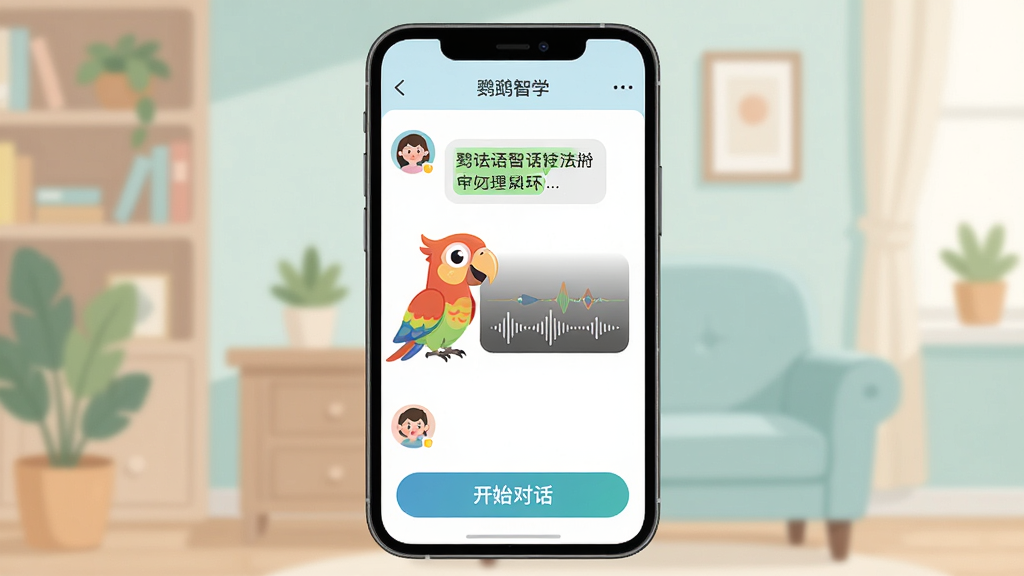 չʾ������ѧApp�ĶԻ���ϰ���棬�ֻ���Ļ����ʾ�û��뿨ͨ���ĵ����촰�ڣ����Ļظ�������ȷ���﷨������������������ͼ������Ϊ���ŵ�����ѧϰ����������UI��������ť��ע����ʼ�Ի�������ƽ����ƣ����ʸɾ���ͣ��޶���Ԫ�أ����ֱ�ע��������ѧ��