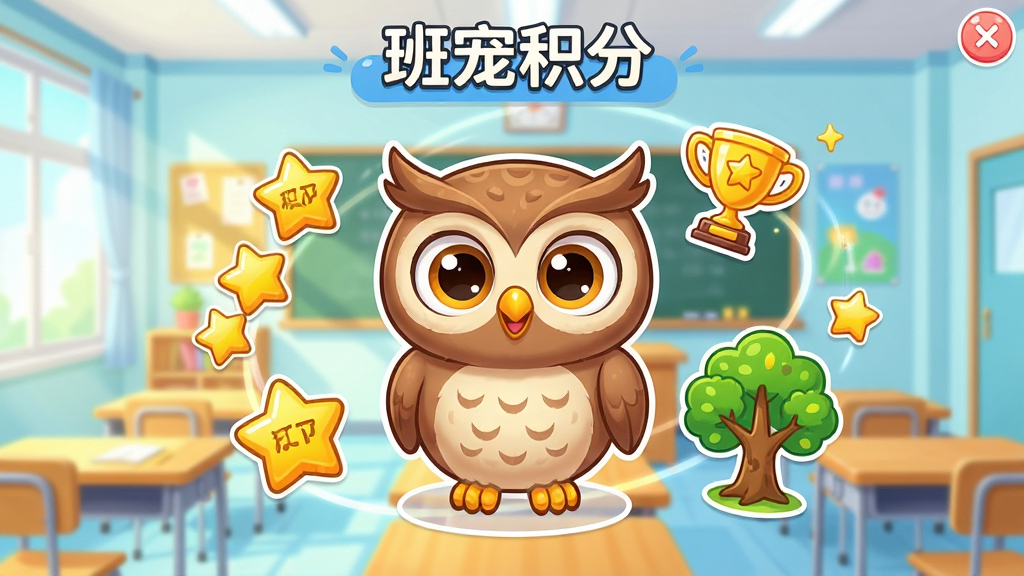 һ��չʾ����������������ĸ����ͼ������������һֻ�ɰ��Ŀ�ͨèͷӥ�����Χ�����Ż������ǡ��������ɳ�����Ԫ�أ�����Ϊ�����Ľ��ҳ�������������ÿ�ͨ��ɫ�����ޱ��ͣ�UI����������ͼ��Բ�󣬻��ʸɾ��޶���Ԫ�أ����ֱ�ע