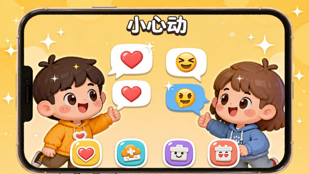 ���壺��С�Ķ���������Ϸ���棬������ͨ����ͨ���ֻ���Ļ���෢�Ͱ��ĺͱ������ݣ���Ļ�·��ж����Ϸͼ�꣬����Ϊů��ɫ�����������Ĺ�ͼ���Ű���ã����ɰ���ͨ��ϸ����������Ч�������������޶���Ԫ��