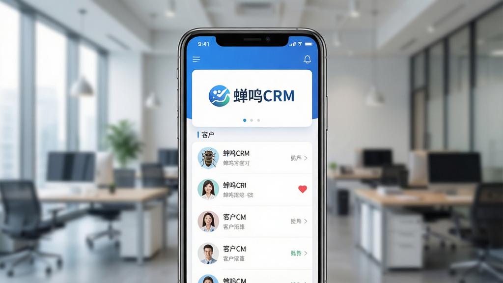 ���Ӿ�չʾ������CRM�������ֻ��ϵ����н��棬����Ϊģ��������칫�������ֻ���Ļ������ʾ������CRM��Logo��ͻ��б����棬���������ִ���������Ϊ��ɫ�����������������ʸ��壬�ɾ��޶���Ԫ��