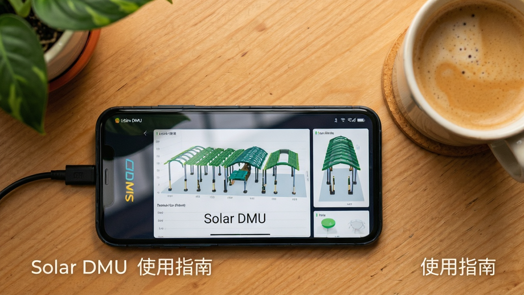 ����ΪSolar DMU���ֻ������е�ʹ�ó������ֻ��������������棬��Ļ��ʾ��վʵʱ���ͼ���Ա���һ�����ȣ����ֲ��ø����ӽǣ��ֻ����У�����Ϊľ�����棻���Ϊ���������Ӱ��ɫ����ů��ϸ�ڰ����ֻ����⡢��Դ�ߡ���ֲ��׺�����ʸɾ����޶���Ԫ�أ�ͼƬ�����ְ�����Solar DMU���͡�ʹ��ָ�ϡ�������