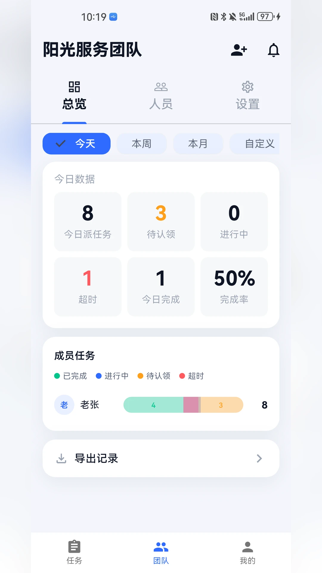 团队任务截图