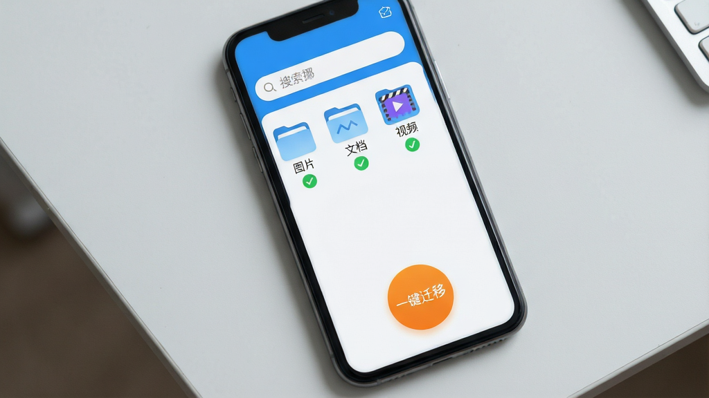 一张展示智能手机屏幕的俯拍图,屏幕中清晰显示
