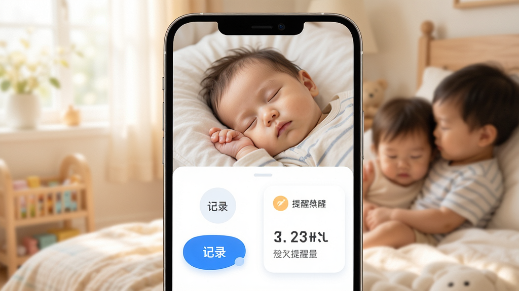 �����ֱ��ǻ�APP���ֻ��ϵ�ʹ�ó���ͼ�������Ϸ���ʾ������˯��Ƭ���·��ֲ���¼��ť�����ѿ�Ƭ�������Χ��ܰ�������ֻ���Ļռ���壬�����黯������ϸ��ɾ����޶���Ԫ�أ�ǿ��Ӧ���ڼ�ͥ�е�ʵ��ʹ��״̬��