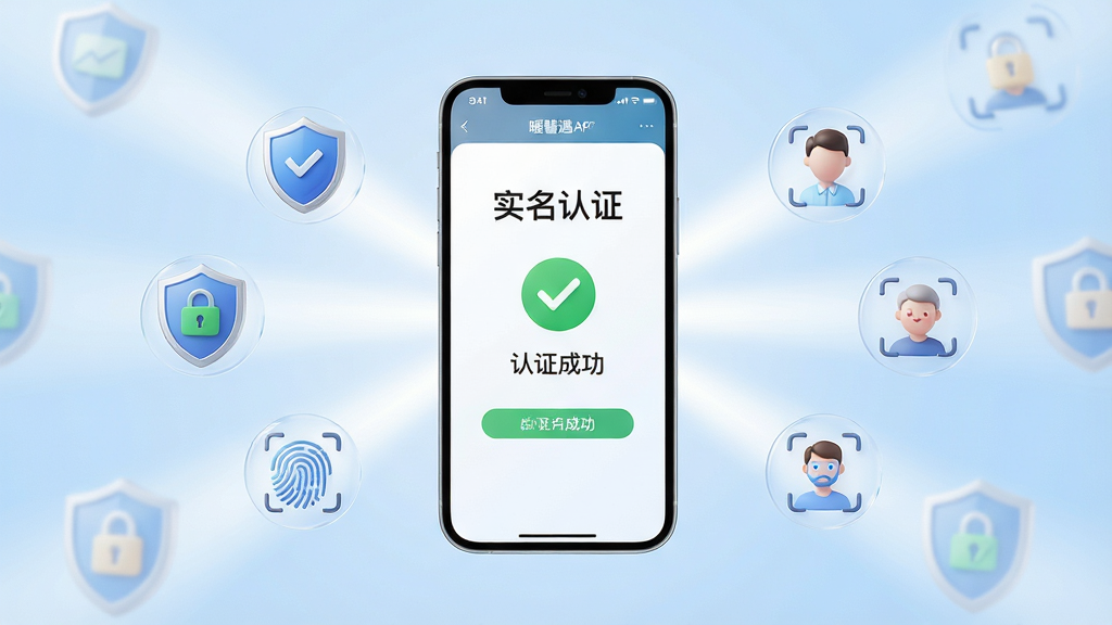 ���壺һ�������ֻ������ڻ������룬��Ļչʾůܰ��APP�ġ�ʵ����֤��ͨ��ҳ�棬������ɫ�Թ��롰��֤�ɹ�����������Χ�����Ŷ��ơ�ָ�ơ�����ʶ��Ȱ�ȫͼ�ꡣ���֣��ֻ����У���ȫͼ�껷�����ܳʷ���״�ֲ����Ű棺�Գ�ʽ��ͼ���Ӿ����㼯�����ֻ���Ļ����񣺿Ƽ����밲ȫ�н�ϣ�����Ϊ����ɫ���䣬�����ɫ��Ч��ϸ�ڣ��ֻ���Ļ�ϵ����������ɶ���ͼ�꾫�����塣���ʣ�8k�����壬��Ӱͨ͸���ɾ��޶���Ԫ�ء�