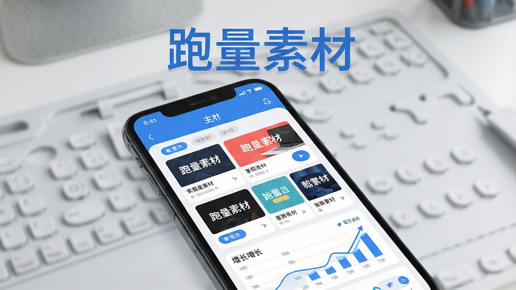 ��������Ϊ�ֻ�����չʾ�������زġ�APP��ҳ�棬��Ļ�Ϸֲ��Ÿ������ز�����ͼ������ͼ��������Ϊǳ��ɫ����̨���Ϸ������š������زġ����������岼�����������ñ�ƽ��UI��Ʒ��ɫ��������Ϊ����ϸ�ڰ����زı�ǩ�����Ű�ť����������ͼ�꣬���ʸ���ɾ����޶���Ԫ�ء�