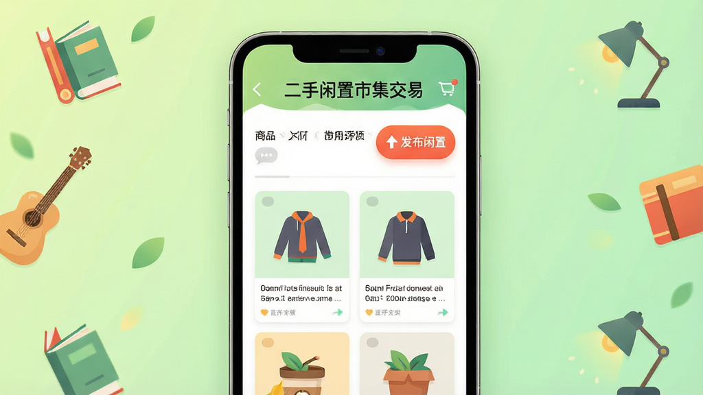 ���壺һ����Ϊ�����������м����ס����ֻ�Ӧ�ý��棬��Ļ������Ʒ���ࡢ���찴ť�͡��������á�����Ŀͼ�ꡣ���֣��ֻ�ռ���Ӿ����ģ�����Ϊǳ��ɫ���䣬��Χ�������鼮��������̨�Ƶ�������Ʒ��ͼ�ꡣ�Ű棺Ӧ�ý���������ʾ�����������м����ס��������·����ٲ�����Ʒ��Ƭ����񣺱�ƽ���廭�磬ɫ��������ܰ��ͻ��������Ʒ�����õĻ������ϸ�ڣ�����ɾ����޶������֣����ʸ��壬��Ч��͡�