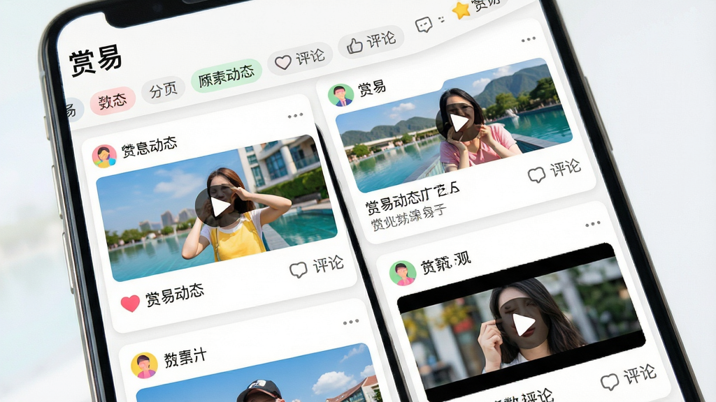 ���壺���׶�̬�㳡���棬�ٲ���չʾͼƬ����Ƶ��̬�����֣��ֻ���Ļ�г���˫���ٲ����������з����ǩ�����Ű棺��Ƭʽ���֣�ͼƬ�������£������������������������»��ã�ɫ���ͷ׵�Э����ϸ�ڣ���Ļ�����С����ס���������̬��Ƭ����ʾ���޺�����ͼ�꣬�������������ʣ����壬�ɾ����޶���Ԫ��