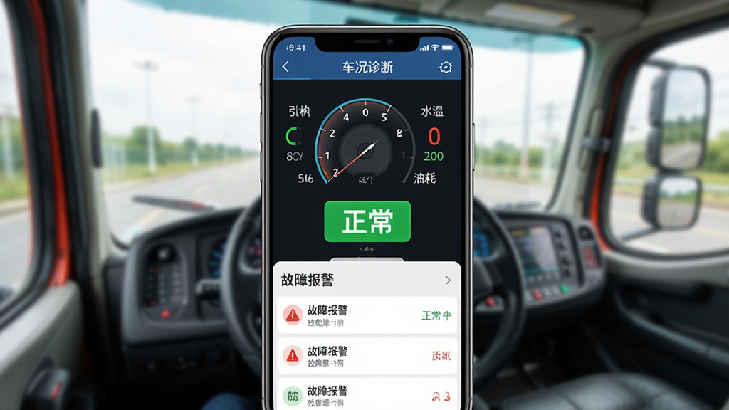 ����չʾ�����˾����APP�ĳ������ҳ�棬�ֻ���Ļ����ʾ������ת�١�ˮ�¡��ͺĵ��Ǳ������ݣ�����һ����Ŀ����ɫ��������״̬��ǩ���·��С����ϱ�������ʷ�б�������Ϊ�黯�Ŀ�����ʻ�ң�������дʵ��������ͻ�����ܼ�صĿƼ��У�����ϸ�壬�ɾ��޶���Ԫ��
