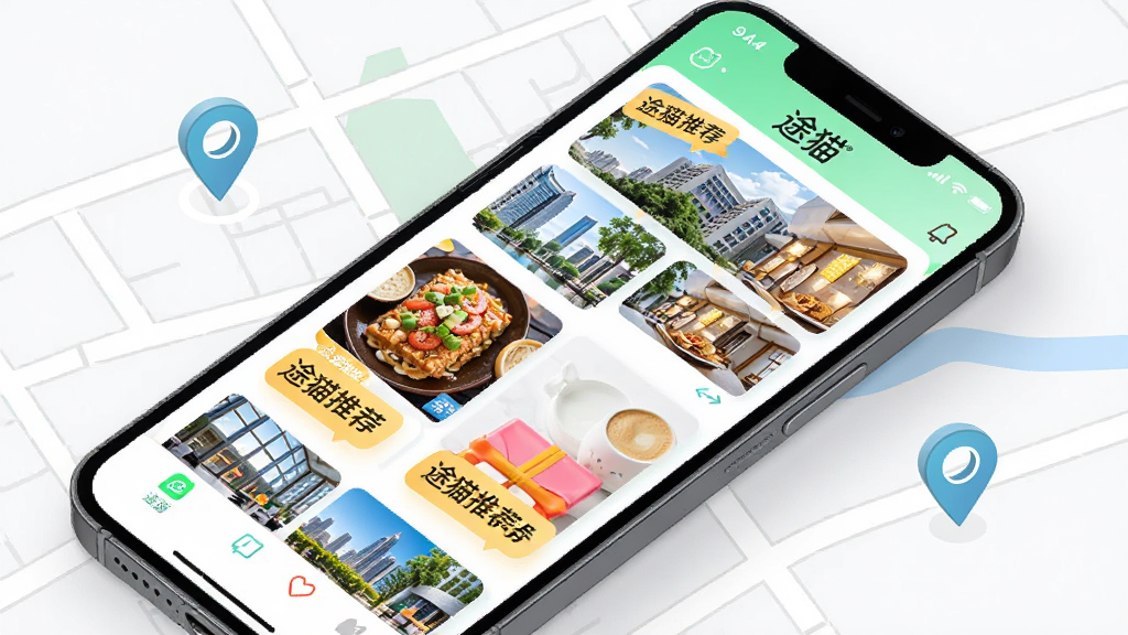 ���壺�ֻ�������ʾ;è�������Ƽ�ҳ�棬�б��������������㡢�Ż�ȯ�ȿ�Ƭ�����֣��ֻ�б�ţ���Χ�е�ͼ�����붨λͼ�ꡣ�Ű棺��Ƭʽ���֣�ͼƬ�����ֽ�ϣ�ɫ�������������ˬ���ã��ִ���ǿ��ϸ�ڣ���Ƭ���С�;è�Ƽ�����ǩ�����ʸɾ����޶���Ԫ�ء�