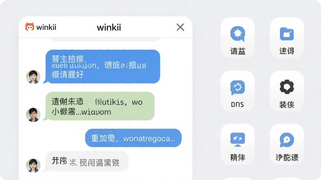 ���ܶԻ������ͼ���ͼƬ�����Ϊ��winkii�����촰�ڣ��Ҳ���ʾ�������ͼ�꣬����Ϊǳ��ɫ�����岼����ˬ���Ի���������ʾ���ĺ�Ӣ�Ļ�����֣�����ɾ���ͻ����winkii�����������廭��