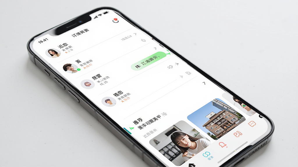 近恋app主界面预览图,主体为手机竖屏界面展示,布局显示聊天列表与推荐卡片,排版整洁,风格现代清新,细节包括头像、昵称、距离标识,画质高清干净,无多余元素