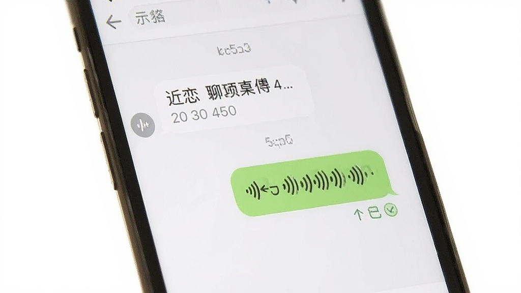 近恋聊天界面操作示意图,主体为手机对话框,布局显示文字与语音消息,排版简洁,风格友好,细节包括时间戳与已读标记,画质清晰自然