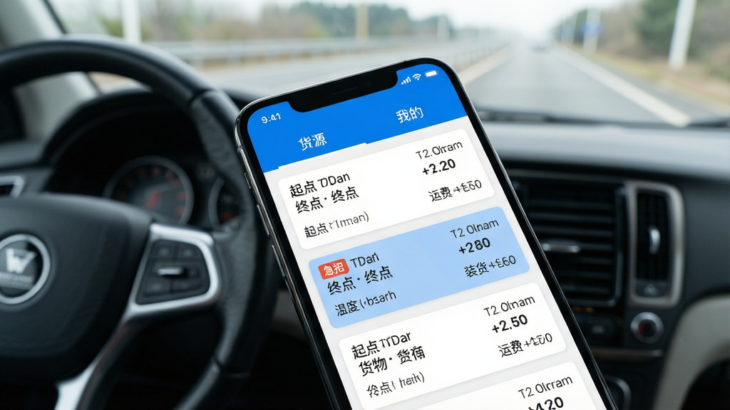 ��������Ϊ�����ֻ���Ļ��д����Ļ����ʾ����������˾��APP�Ļ�Դ�б�ҳ�棬�б��Ϸ��С���Դ���͡��ҵġ�����������ǩ���·���Ƭʽչʾ�������˻�����Ϣ��ÿ�ſ�Ƭ���������С��յ���С��������ơ��¶�Ҫ���˷ѽ�װ��ʱ����ֶΣ�����һ����Ƭ������ʾ�����С���ǩ���ֻ�б���ڼ�ʻ���п�̨�ϣ������黯Ϊ�����̺͵��粣����ĵ�·�����ֲ��þ��й�ͼ��ͻ��APP�������ݡ����Ϊ�����Ĳ�Ʒ��ͼ��񣬽������ֿɶ�������ɫ��������Ϊ��������ϸ��ɾ����޶���Ԫ�ء�