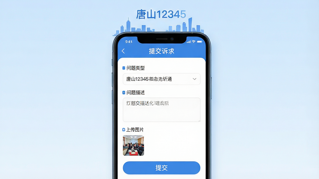 ���壺һ���ֻ�Ӧ�ý�����д���棬��Ļ��չʾ����ɽ12345���ġ��ύ����ҳ�棬ҳ��������������͡��������������������ϴ�ͼƬ������д�����·�����Ŀ�ġ��ύ����ť������������ǳ��ɫ���䱳�����Ϸ��С���ɽ12345�������ͳ�������߼�Ӱ���Ű棺�ֻ�������й�ͼ������Ԫ�ش�ֱ���У��Ӿ���������������ִ�ƽ����Ʒ��ͼ����������Բ������������ɫ��Ϊ��ɫ�Ͱ�ɫ��͹������Ӧ�õ�������ɿ���ϸ�ڣ���Ļ��ģ����ʾ����д�������ݣ��ϴ���Ƭ����ͼ�����ɼ������ʣ��������ʸУ����洿����������������ɶ���