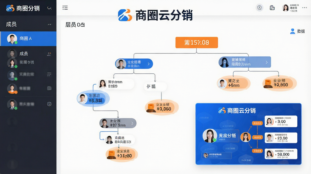 ���壺չʾ��Ȧ�Ʒ�����̨�ķ����㼶��״ͼ���棬��ע����Ȧ�Ʒ�����Logo�����֣����Ϊ��Ա�б����Ҳ�Ϊ�㼶��ϵͼ���Ӿ�����Ϊһ���ѱ亣���������Ű棺��Ϣ������ȷ����״ͼ���������������������½ǡ���񣺼������磬���ȵ�׺�����ݿ��ӻ���ϸ�ڣ��ڵ�ͷ��ҵ�����֡�Ӷ���������ɼ������ʣ���ϸ����Ⱦ������ɾ����ࡣ