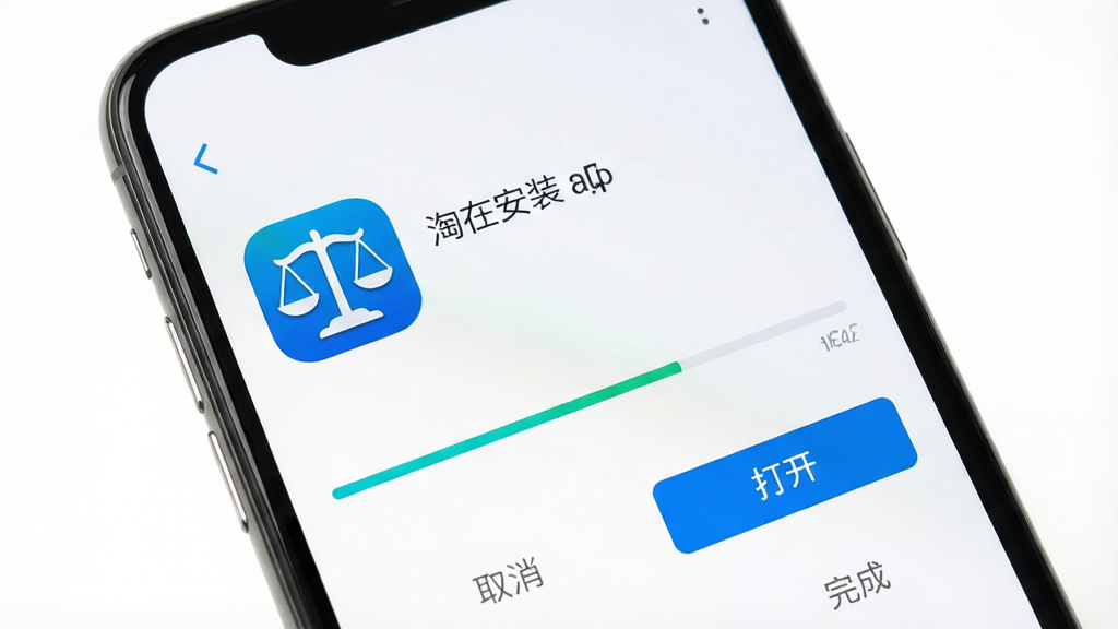 ���壺�Ը�˵��App���ֻ��ϵİ�װ���棬��ʾ��װ�������롰�򿪡���ť�����֣��ֻ���Ļ��д������Ϊ����ɫ���Ű棺��װ�����࣬Ӧ��ͼ��Ϊ��ɫ��ƽͼ�������ϵͳĬ�ϰ�װ�����ʵ��ǿ��ϸ�ڣ���Ļ�Ϸ���ʾ�����ڰ�װ�����·��С�ȡ�����롰��ɡ���ť�����ʣ������ɾ����޶���Ԫ�ء�