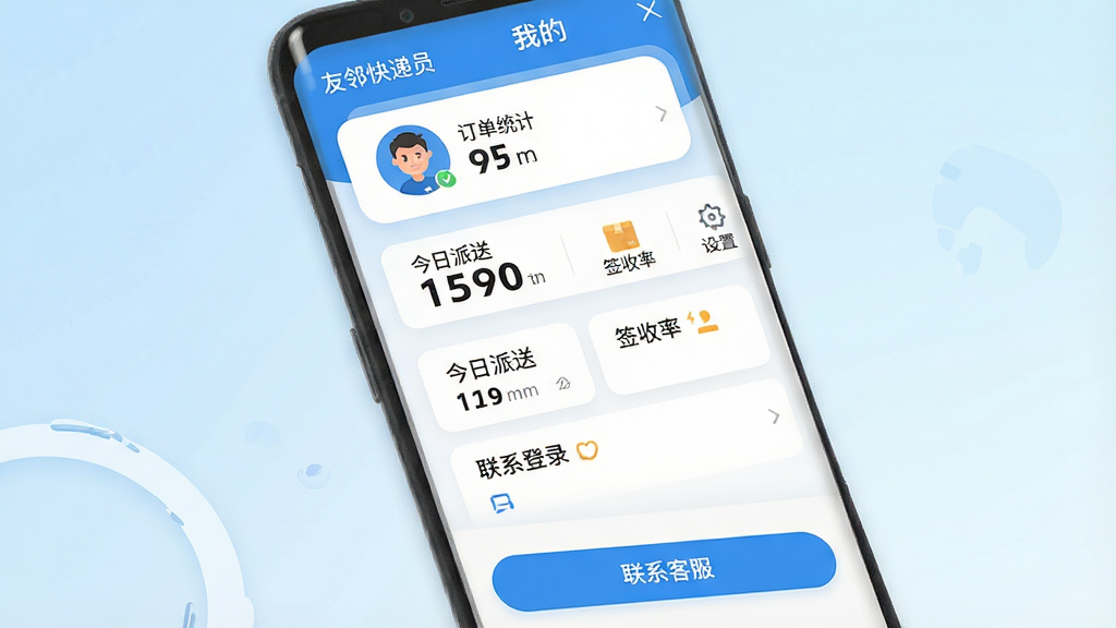 ��������Ϊ�ֻ���Ļչʾ�����ڿ��Ա��APP�ġ��ҵġ�ҳ�棬ҳ�������û�ͷ�񡢶���ͳ�����֣��������͡�ǩ���ʣ�������ͼ��ȣ�����Ϊǳ��ɫ���䣬ҳ��ײ��С���ϵ�ͷ�����ť������Ϊ���½ṹ�������Ǹ�����Ϣ��Ƭ���в��ǹ����б����ײ����˳���¼��ť�����Ϊ���»��õı�ƽ����ƣ�ɫ��������Ϊ����ϸ����ͻ��ͳ�����ֵļӴ���ʾ�������������ɾ��޶���Ԫ�ء�