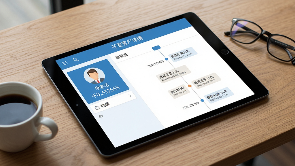 ���壺Ǫ��������ƽ�������չʾ�ͻ�����ҳ�棬����ͷ�񡢵绰���롢������¼ʱ���ߡ����֣�ƽ�����б�������棬��Ļ�����Ϸ�����Χ�п��ȱ����۾����Ű棺ҳ�����Ϊ���������Ҳ�Ϊʱ���ᣬ����ֱ�ۡ���񣺱�ƽ��UI��ƽ��ʵ�Ļ�����ɫ������ɫ�Ͱ�ɫΪ����ϸ�ڣ���Ļ������ʾ��Ǫ�Ϳͻ����顱������Ϊľ�����档���ʣ��߷ֱ��ʣ��ɾ����޶���Ԫ�ء�