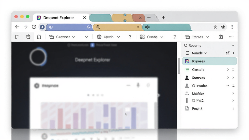 Deepnet Explorer ��������ǩ��������չʾͼ����������Ϊ��������ڣ��������ж����ɫ��ǩҳ�����ֱ�ǩ���й̶�ͼ���뾲����ʶ���Ҳ�Ϊ��ǩ������壬���岼��������������ִ������ʸɾ����޶���Ԫ��