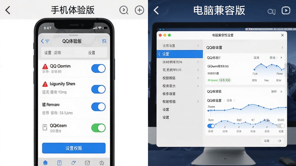 ����Ϊ��QQ����桱���ֻ�������ϵ�Ȩ�����ý��棬����Ϊ���ҷ��������չʾ�ֻ�Ȩ�޿��أ��Ҳ�չʾ���Լ��������ô��ڣ��Ű��������룬���Ϊ�̳̽�ͼ�磬ϸ�ڰ�����ɫ����ͼ�ꡢ��ɫ������ť�����ò˵��б������ʸ��塢�ɾ����޶���Ԫ��