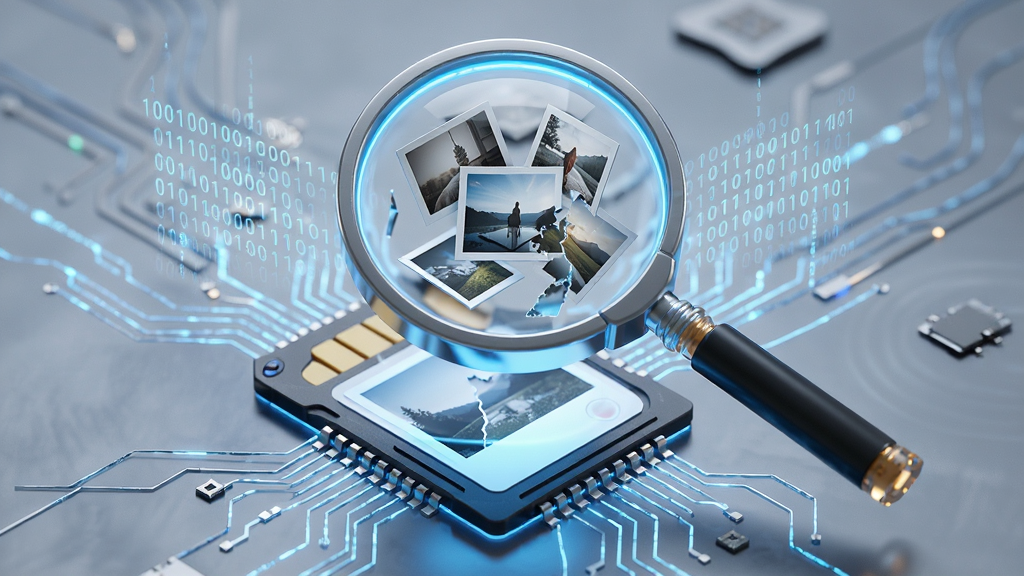 Digital Photo Recovery ���ɨ�蹦�ܸ���ͼ������Ϊһֻ����ķŴ����������ֻ��Ĵ洢���Ϸ����Ŵ��ڲ���ʾ�����ڱ���һ��ԭ����Ƭ��Ƭ�����ֲ��þ��жԳƹ�ͼ���Ű�ͻ���Ƽ��У����Ϊ��ά��Ⱦдʵ�磬ϸ�ڰ�����·�����������ƴ���������Ƭ�߿򣬻��ʸ��壬�ɾ����޶���Ԫ�ء�