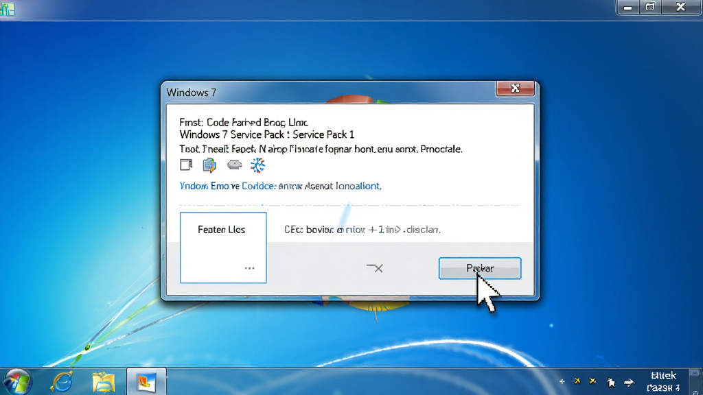 һ��չʾ Windows 7 Service Pack 1 ��װ�����г��ִ�����ʾ�Ľ��ʾ��ͼ������Ϊ������Ļ��ʾ����������޸���ť�����־��У��Ű����������Ϊ����ָ���磬ϸ�ڰ������󵯴����޸�ѡ����ָ�룬�����������ɾ����޶���Ԫ��