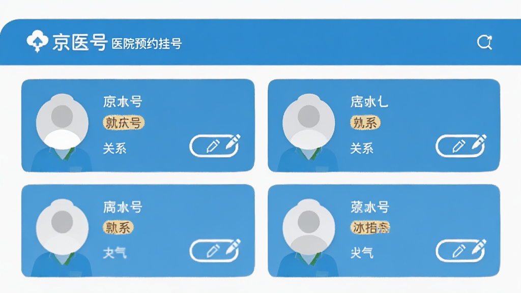�����Ǿ�ҽ��ҽԺԤԼ�Һ������ľ����˹���ҳ�棬�������Կ�Ƭ��ʽչʾ��λ��������Ϣ���Ű����룬���Ϊ��ܰҽ��Ӧ�÷��ϸ�ڰ���ͷ��ռλ����������ϵ��ǩ���༭��ť�ȣ������������ɾ����޶���Ԫ��