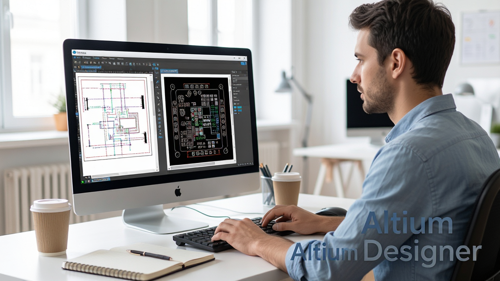 һ��չʾAltium Designer���ֲ���������ͼƬ������Ϊ����ʦ���ڵ���ǰ���ս̳�ѧϰ�������棬��Ļ����ԭ��ͼ��PCBͼ�������бʼǱ��Ϳ��ȱ�������Ϊ�����칫�ң�������Ȼ�����дʵ�����ϸ�����������ʸ���ɾ��������д��С�Altium Designer�����֣��޶���Ԫ��