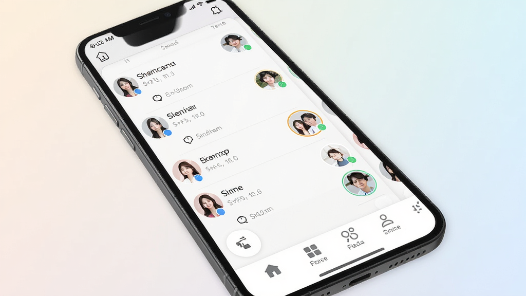 �����罻Ӧ��������չʾ���ֻ���Ļ����ʾ�����б��ͺ���ͷ�񣬽������ִ����ײ������������ɼ�������Ϊ��͵�ǳɫ���䣬������ɾ���ˬ�������������޶���Ԫ��