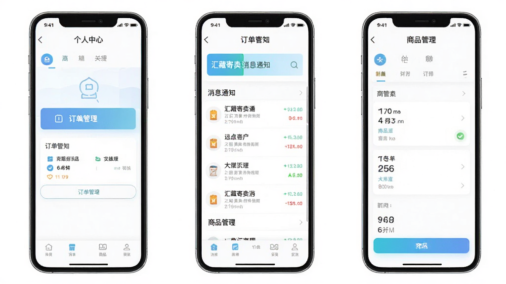 ��ؼ�����Ϣ֪ͨ�붩����������ͼ������չʾ�ֻ���Ļ�л�ؼ���APP�ĸ�������ҳ�棬��Ļ�Ͽɼ�����������ڡ���Ϣ֪ͨ�б�����Ʒ����ѡ����沼�ֹ�������ɫ��ˬ������Ϊ��ɫ������ɾ����࣬���廭�ʣ��޶���װ��