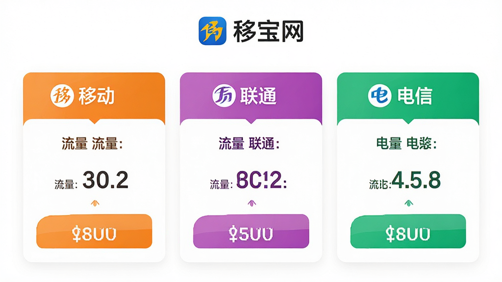 �Ʊ���APP�ж���Ӫ�̺ſ��Ա��б�ҳ�棬����չʾ���в�ͬ��ɫ���ײͿ�Ƭ���ֱ��ע�ƶ�����ͨ�����ű�ʶ����Ƭ����ʾ�����ͼ۸����֣�����Ϊ��ɫ���������Ʊ���Logo�����岼�����룬���Ϊ�ִ���ƽ����ƣ�ϸ�ڷḻ�������������ɾ��޶���Ԫ��