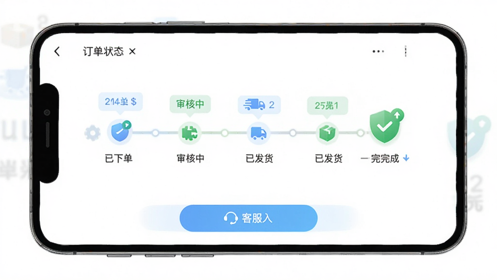 �Ʊ���APP��������ҳ�棬����չʾ����״̬ʱ���ᣬ�������µ�������С��ѷ���������ɵȽڵ㣬�ײ��пͷ���ڰ�ť������Ϊ��ɫ������������ǳɫ��ϸ�ڷḻ�������������ɾ��޶���Ԫ��