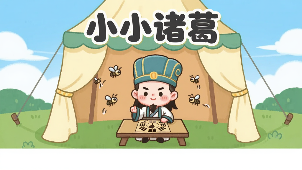 ����������һ����ͨ���ĹŴ����ʳ���������һλ�������������εĿɰ���ͨ����������С����ǰ�����ϰ��Ű�����ͼ�����з����ż�ֻС�ɳ棬�����Ǽ�������ݵر�����������ñ�ƽ����ͨ�廭���ɫ��������ͣ����־��жԳƣ������Ϸ���Բ������д�š�СС����ĸ��֣��·����׸ɾ������������������޶���װ��Ԫ�ء�