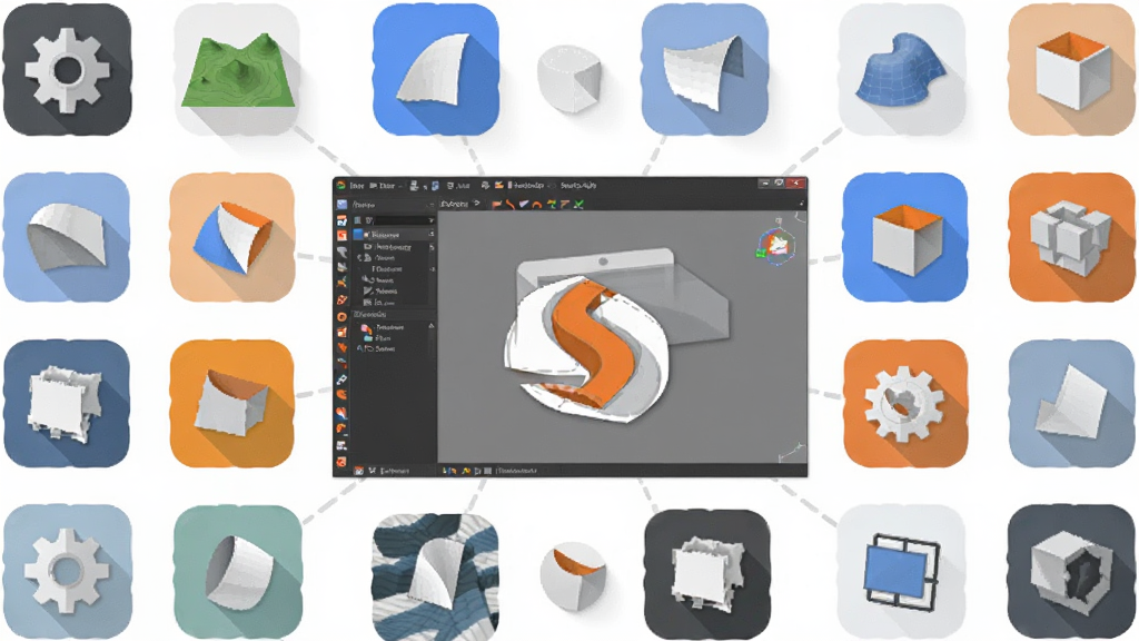 һ�ű���Google SketchUp�����չ��̬�ĸ���ͼ������Ϊ������������Χ�����Ŷ������ͼ�꣬����Ϊ���ķ���ʽ�����Ϊ�ִ���ƽ�廭��ϸ�ڰ������֡����Ρ����桢��Ⱦ��ͼ��Ԫ�أ����������ɾ����޶���Ԫ��