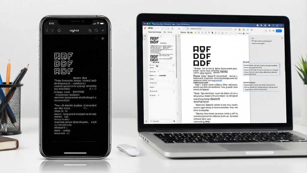 һ��չʾ���PDF�Ķ������ֻ��͵�����ͬʱ���еĳ���ͼ����������Ϊһ�������ֻ���һ̨�ʼǱ����Բ��Űڷţ��ֻ���Ļ����ʾ��PDF�ĵ���ҹ��ģʽ��������Ļ����ʾ��ͬһ�ĵ���ע�ͽ��档����Ϊ���Ҳ��У�����Ϊ����İ칫���档���Ϊʵ����Ʒչʾͼ��ϸ����Ҫ����Ļ�����������ֻ���Ե�й���С�����Ҫ����壬����ɾ���ͻ���������ı���ԡ�